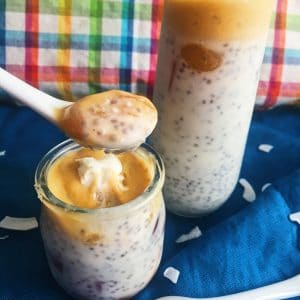 Tropical Kefir Chia Pudding with Mango and Coconut