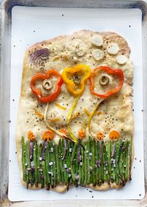 finished focaccia bread art