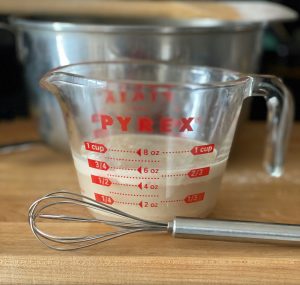pyrex with yeast for bagels