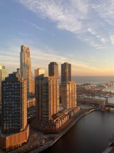 sunrise at the Swissotel Chicago