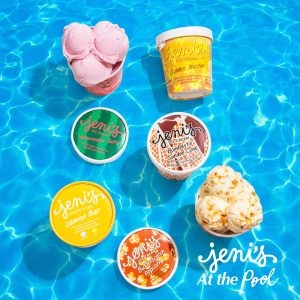 Jenis ice cream in the pool
