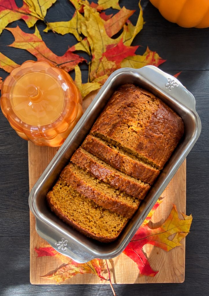 Pumpkin Spice Bread recipe in loaf pan